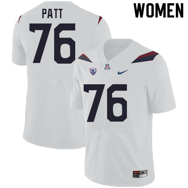 Women #76 Anthony Patt Arizona Wildcats College Football Jerseys Sale-White